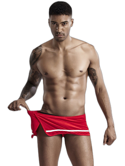 Men's Stylish Homewear Cotton Toweling Side Slit Shorts