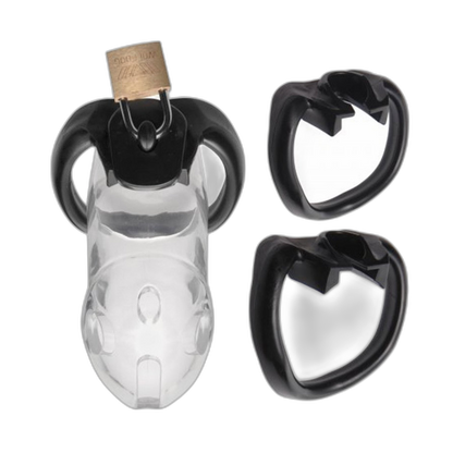 LOCK4D Rikers Chastity Cock Cage Transparent