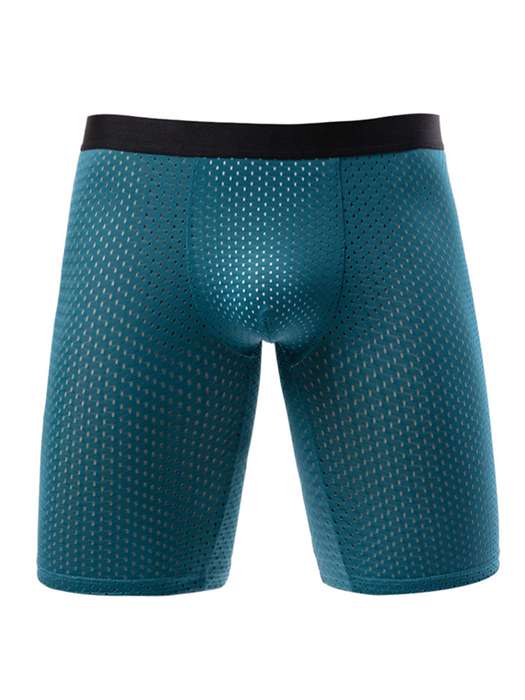 3 Pack Men’s Anti-chafing Mesh Long Boxer Briefs