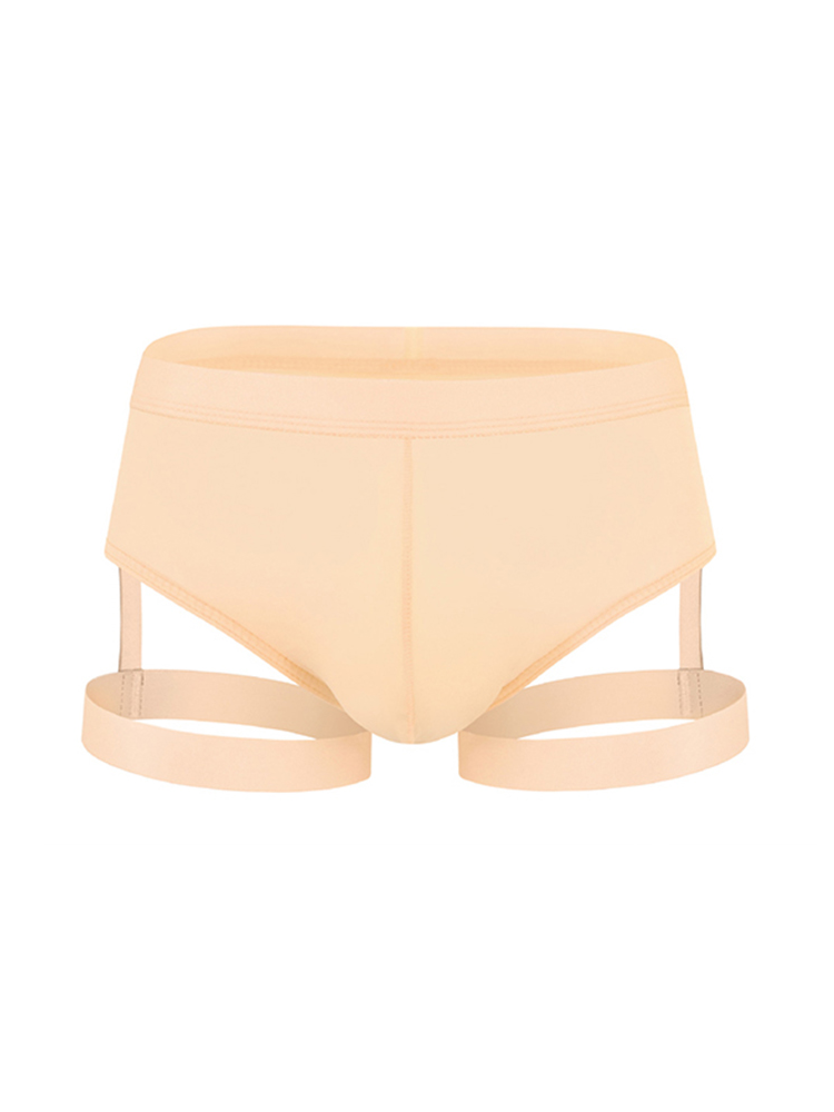 Men’s Sexy Solid Color Suspender Briefs