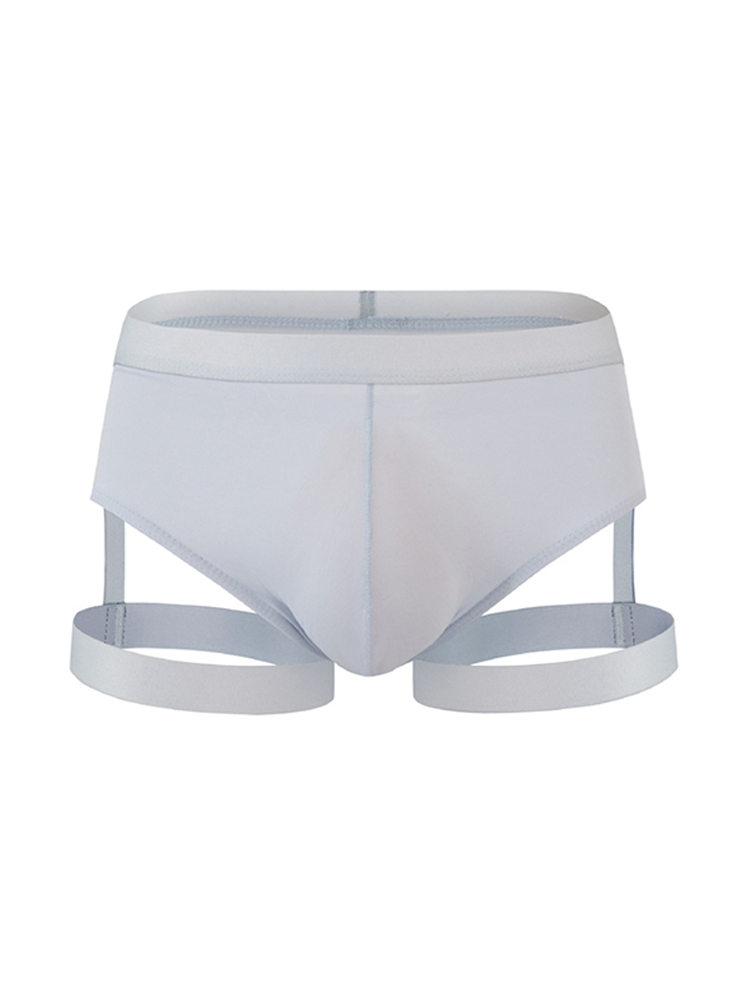 Men’s Sexy Solid Color Suspender Briefs