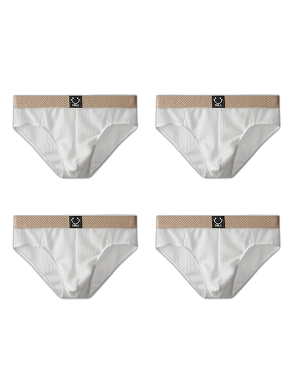 4-pack Men's Anti-Chafing Odor-Control Comfy Waistband Briefs