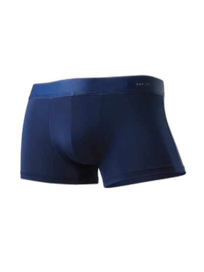 3 Pack Men's Ultra-thin Ice Silk Seamless Solid Trunks