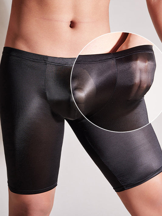 Men's Stretch Erotic Nylon Shorts