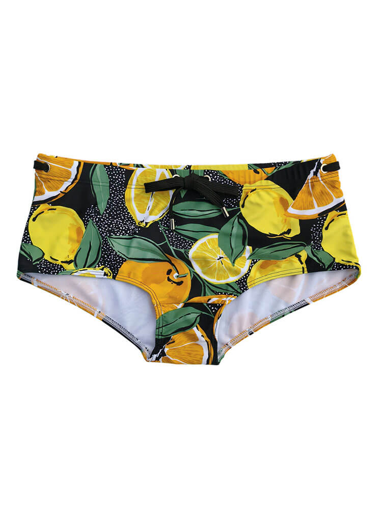 Men's Sexy Nature-Print Tight Beach Swim Trunks