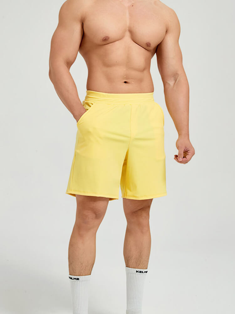 Men's Slim Color-Blocked Top Shorts 2-Piece Set