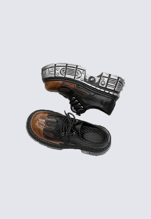 Cyber Flame Platform Derby Shoes
