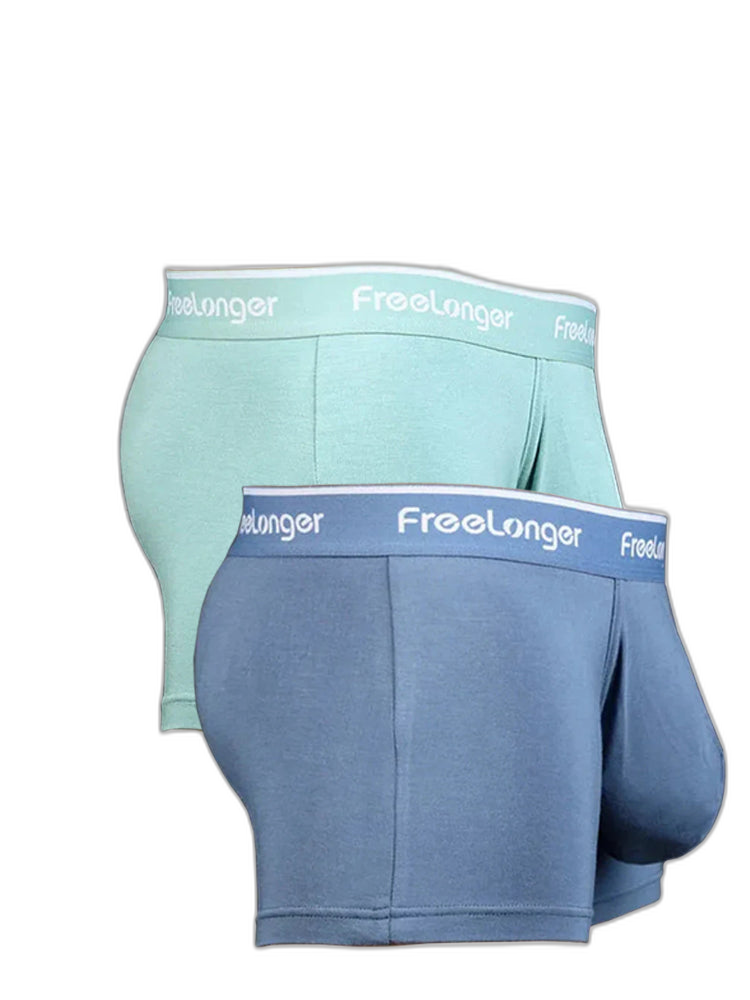 FreeLonger Men's Comfy Separate Big Pouch Trunks