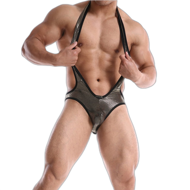 Mesh Gay Backless Bodysuit