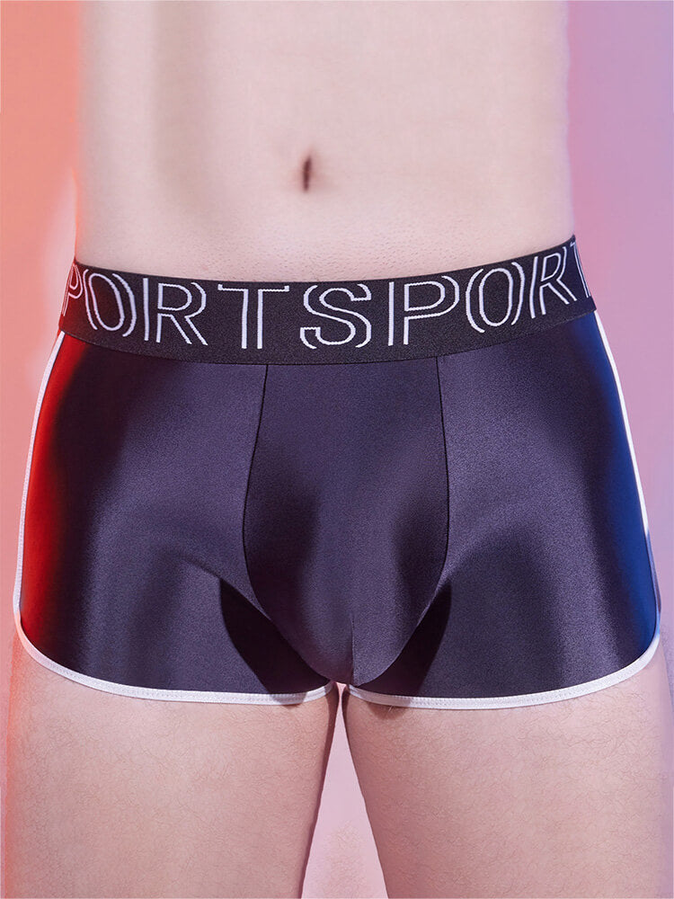 Men's Sexy Shiny Thin Breathable Boxer Briefs