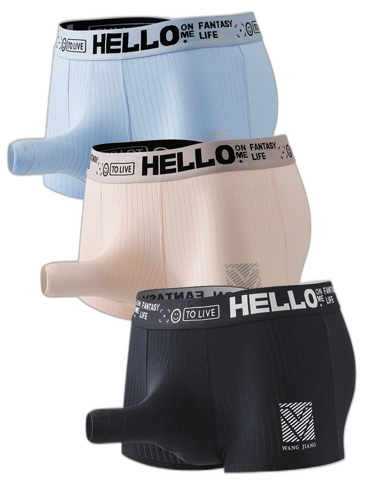 Men’s Separate Pouch Cotton Trunks With Fly Front