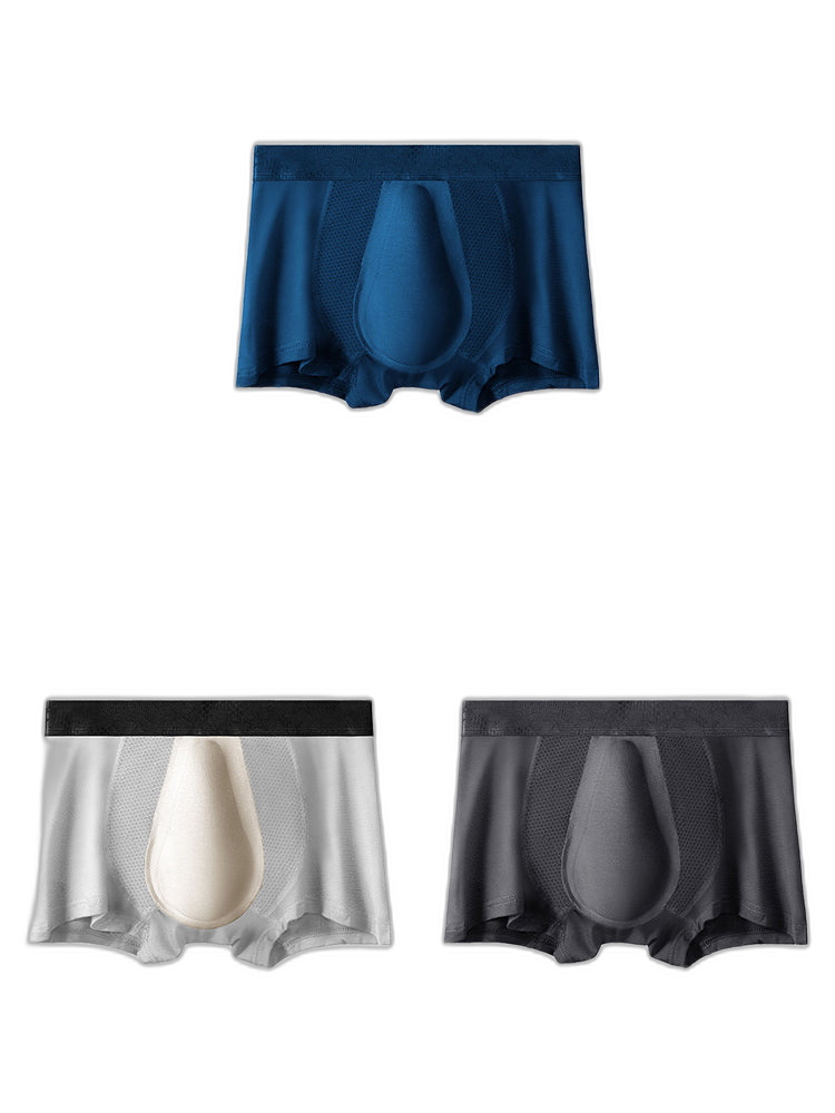 3 Pack Men’s Breathable 3D Pouch Trunks