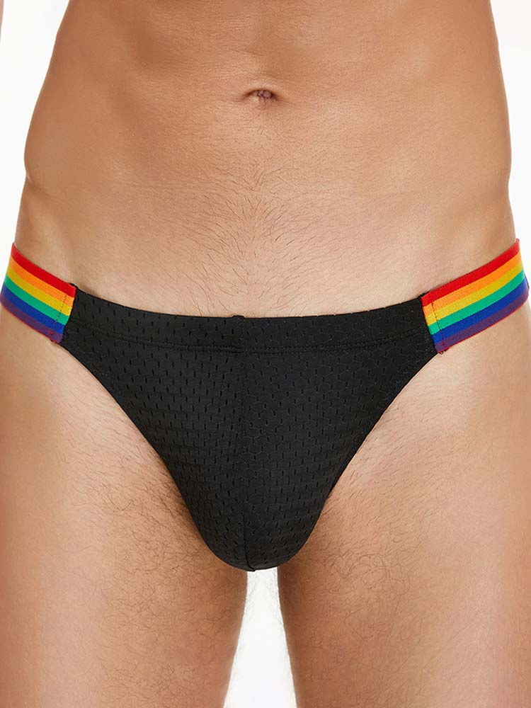 Men's Rainbow Waistband Low Rise Briefs