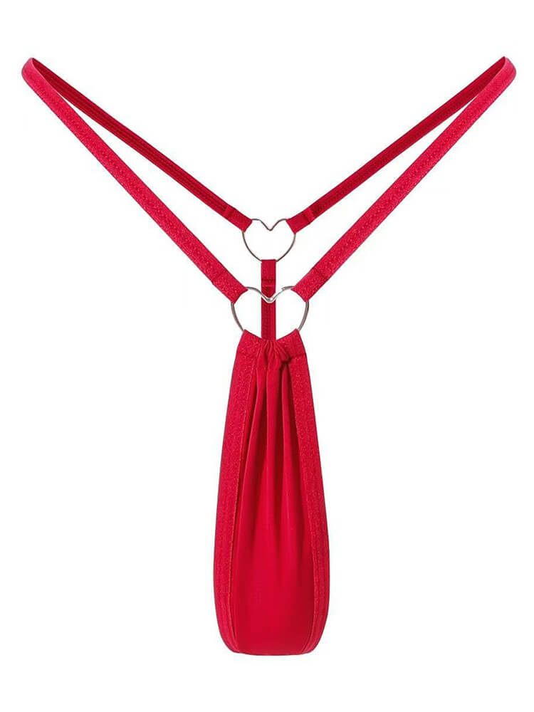 Men's Sexy Low-Rise Heart-Ring Thin Strap Thong