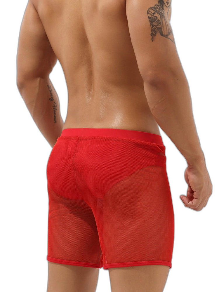 Men’s Sexy See Through Mesh Boxer Shorts