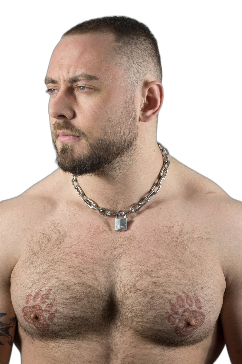 ruff GEAR Pitbull Chain 4mm with 20mm Master Lock