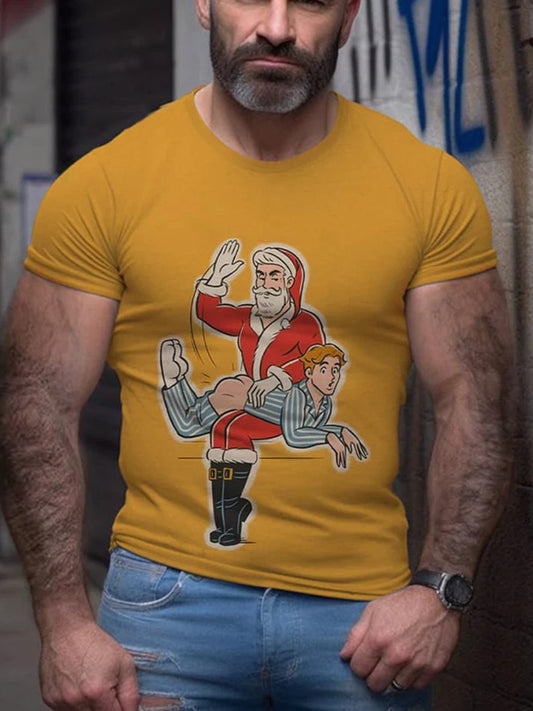 Men's Funny Gay Santa Christmas T-Shirt