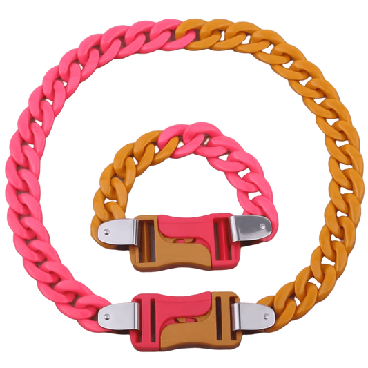 Acrylic Chain Orange/Yellow