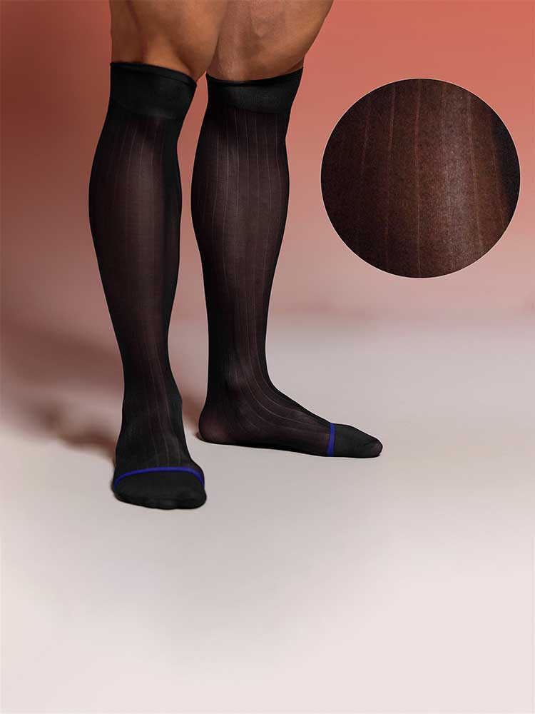 Men's Vertical Striped Business Suit Long Socks