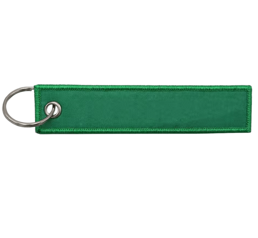 Custom Keyring Tag 13cmx2.8cm Green
