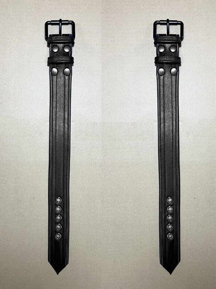 Men's Sexy Genuine Leather Chest Strap Fitness Set