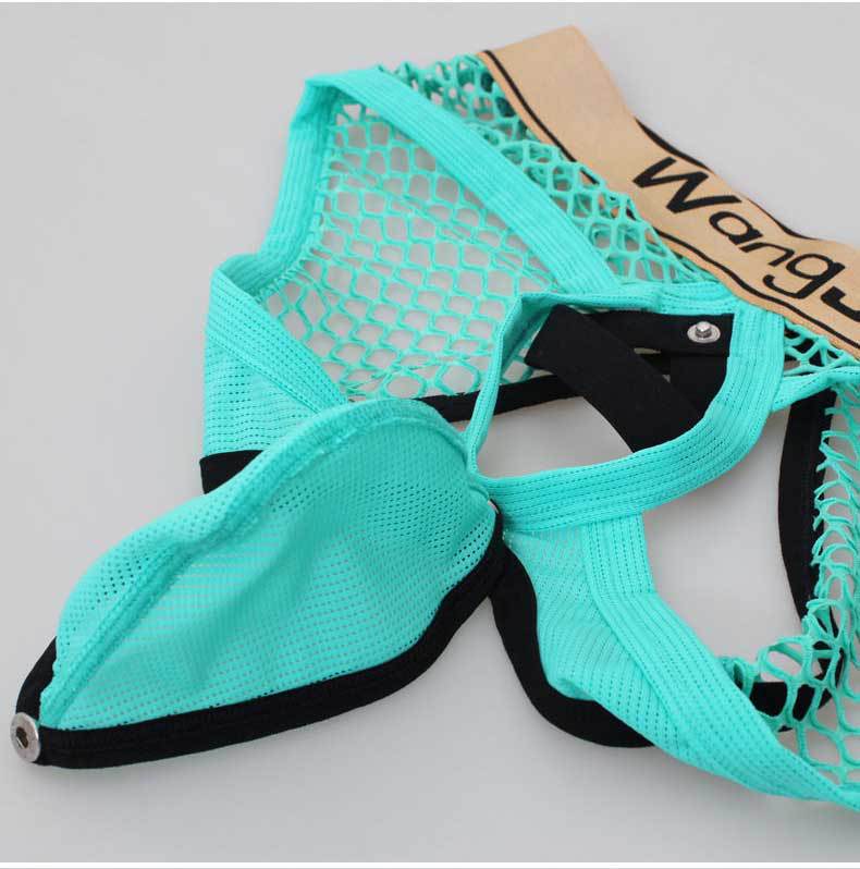 Mens Sexy Mesh Breathable U Convex Pouch Briefs