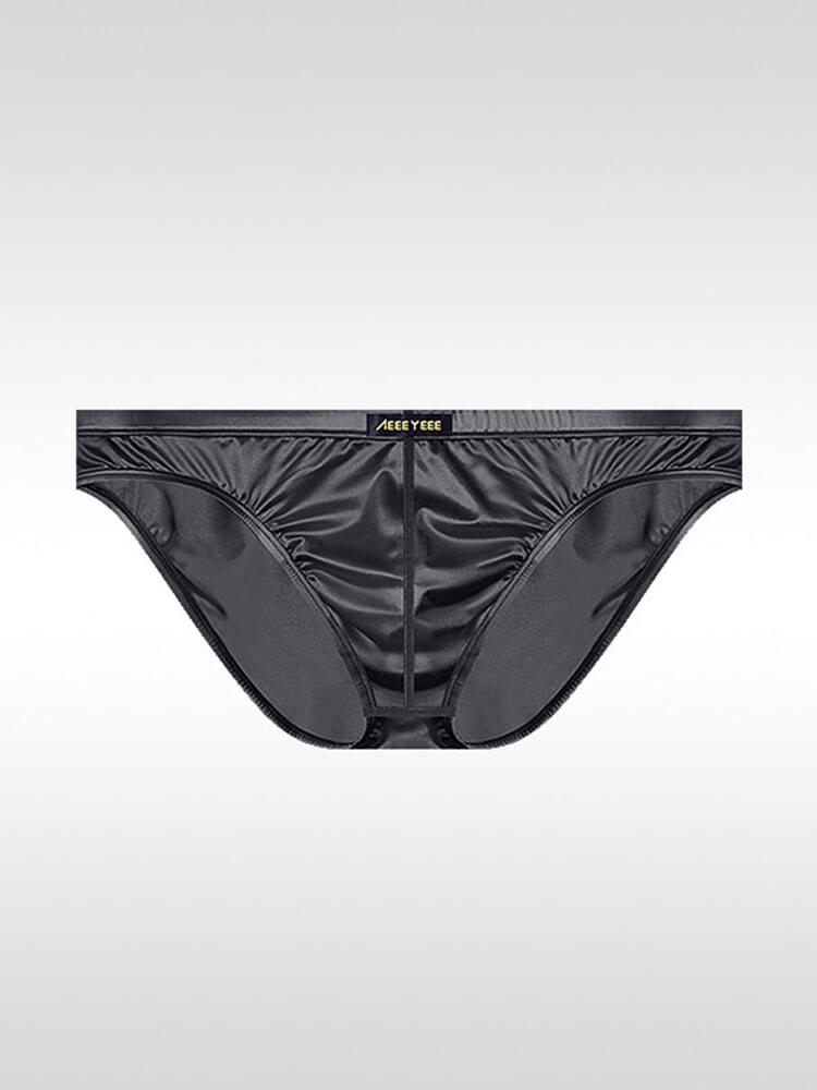 Men's Sexy Silky Thin Breathable Satin Low-Rise Briefs