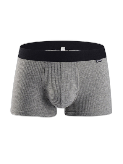Men's Breathable Threaded Fabric U Convex Trunks