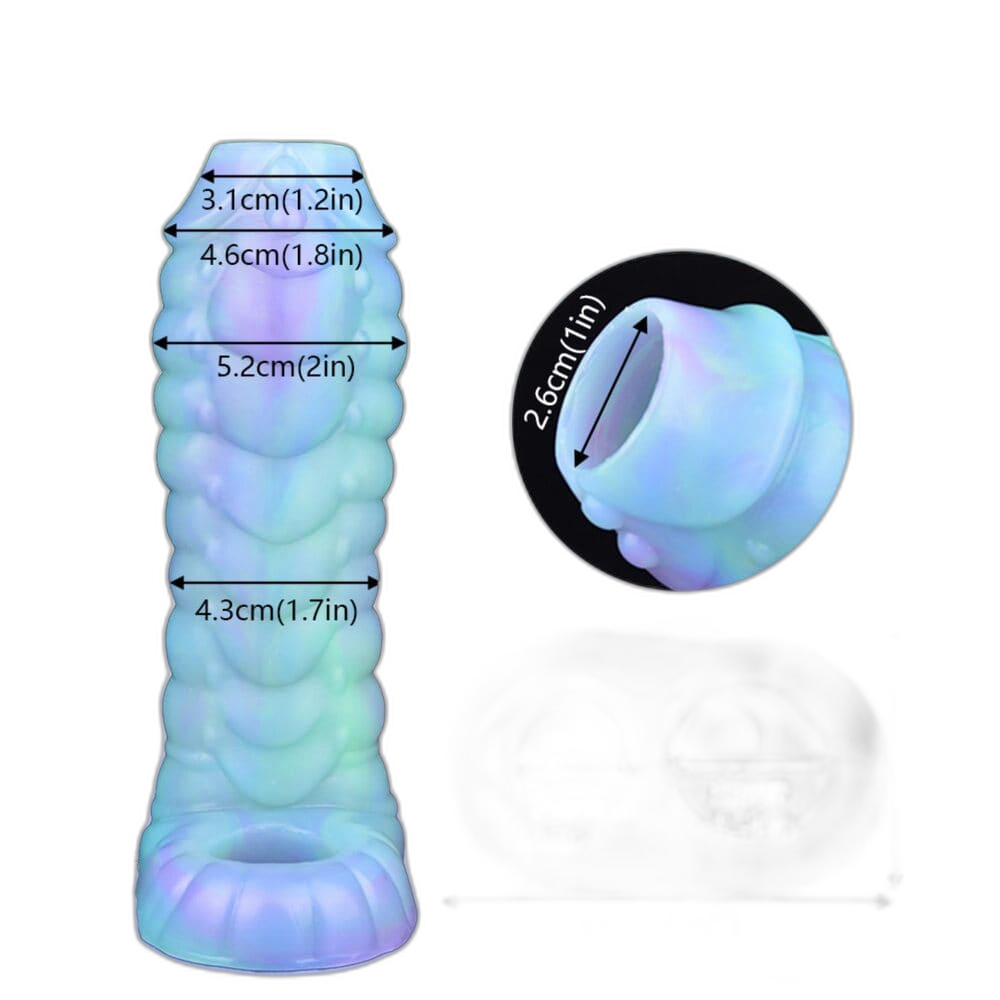 Orb - Silicone Textured Penis Sleeve with Ball Loop
