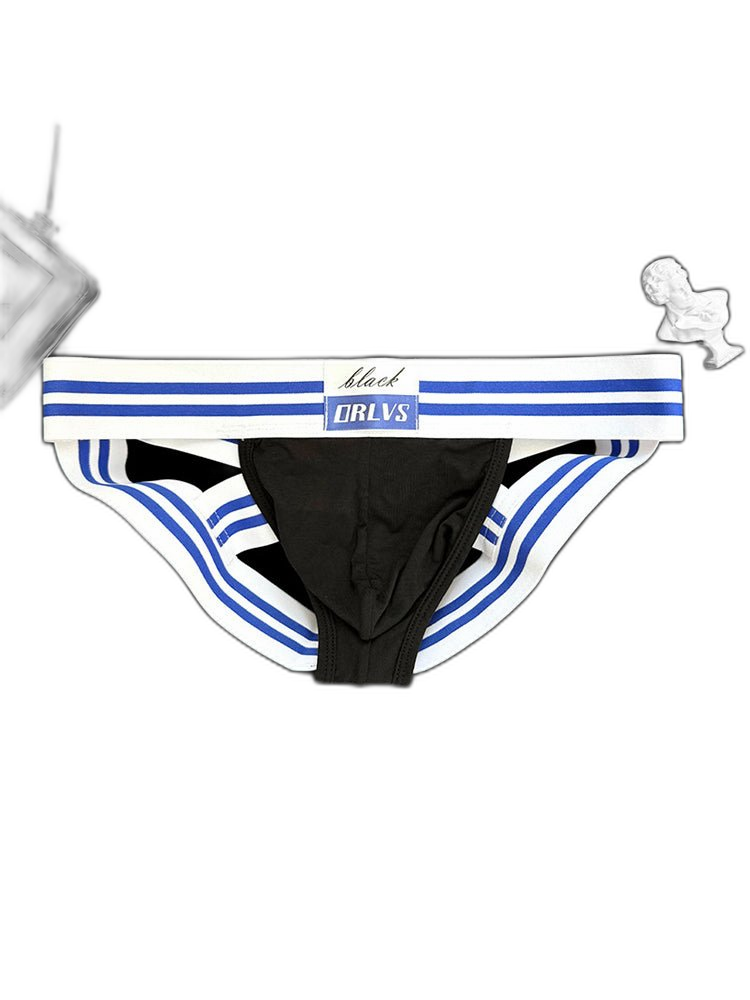 2 Pack Men's Sexy Low-Rise Breathable Trendy Design Lightweight Jockstrap