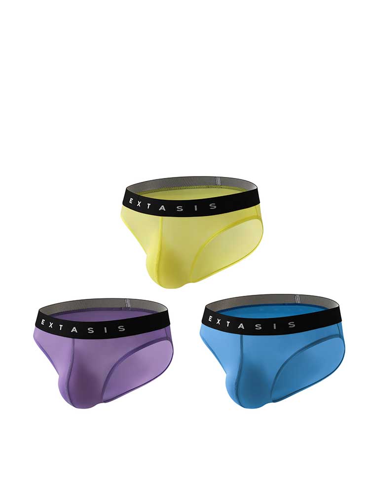 Men's Letter Belt Sexy Solid Color Briefs