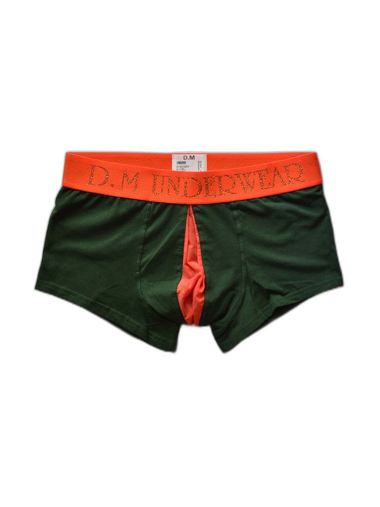2 Pack Men's Mesh Transparent Open-Cut Cotton Mesh Trunks