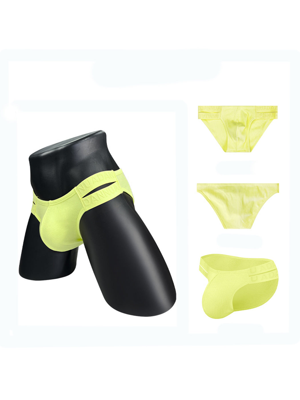 Pure Cotton Dual Waistband Sexy Sporty U-Pouch Men's Bikini