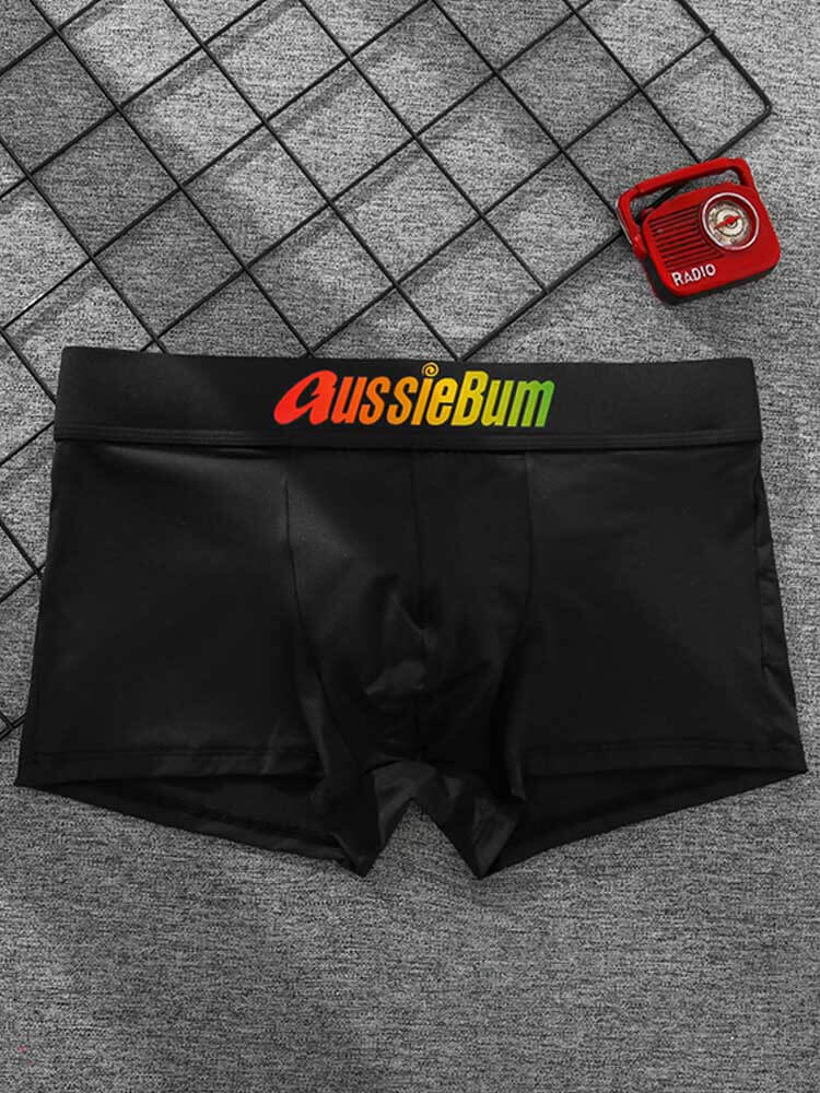 Men's Low Waist Elastic Breathable Boxer Briefs