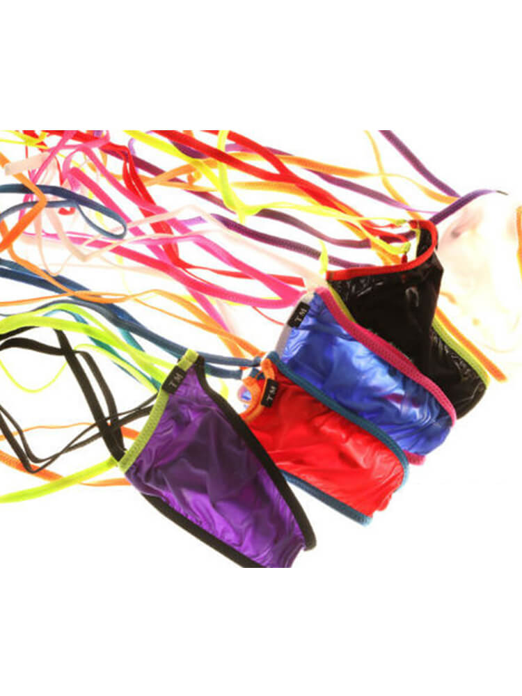 Men's Colorblock Suspender One-Piece Thong