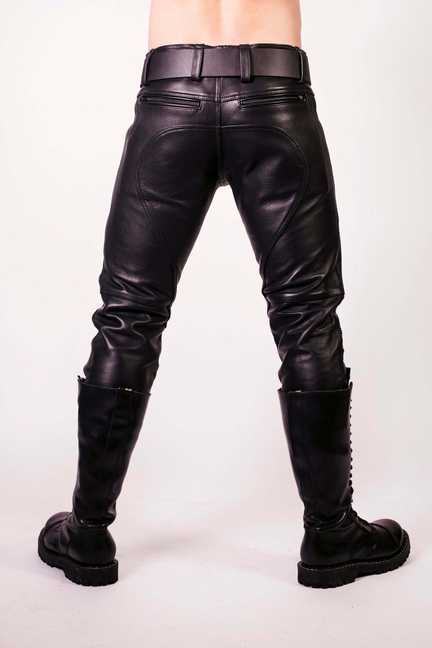 Prowler RED Leather Biker Jeans