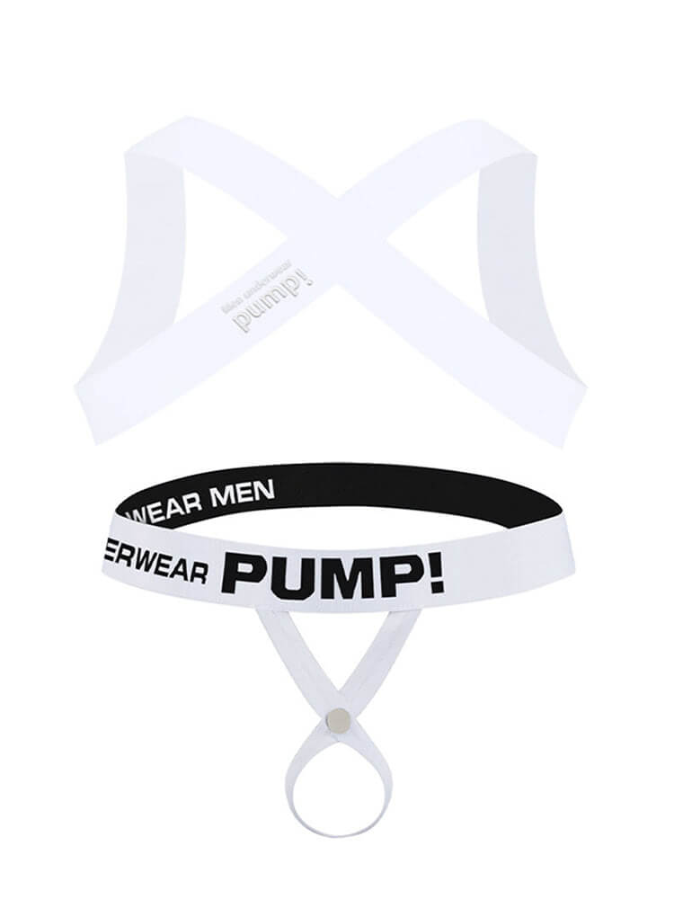 Men's Elastic Shoulder Strap Underwear 2-Piece Set