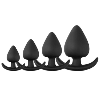 Peach - Silicone Anal Training Set - Peach-Shape Butt Plug