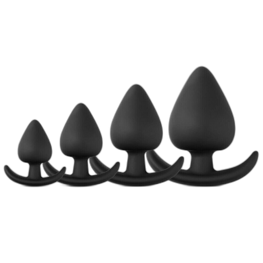 Peach - Silicone Anal Training Set - Peach-Shape Butt Plug