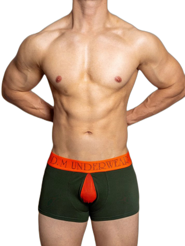 2 Pack Men's Mesh Transparent Open-Cut Cotton Mesh Trunks