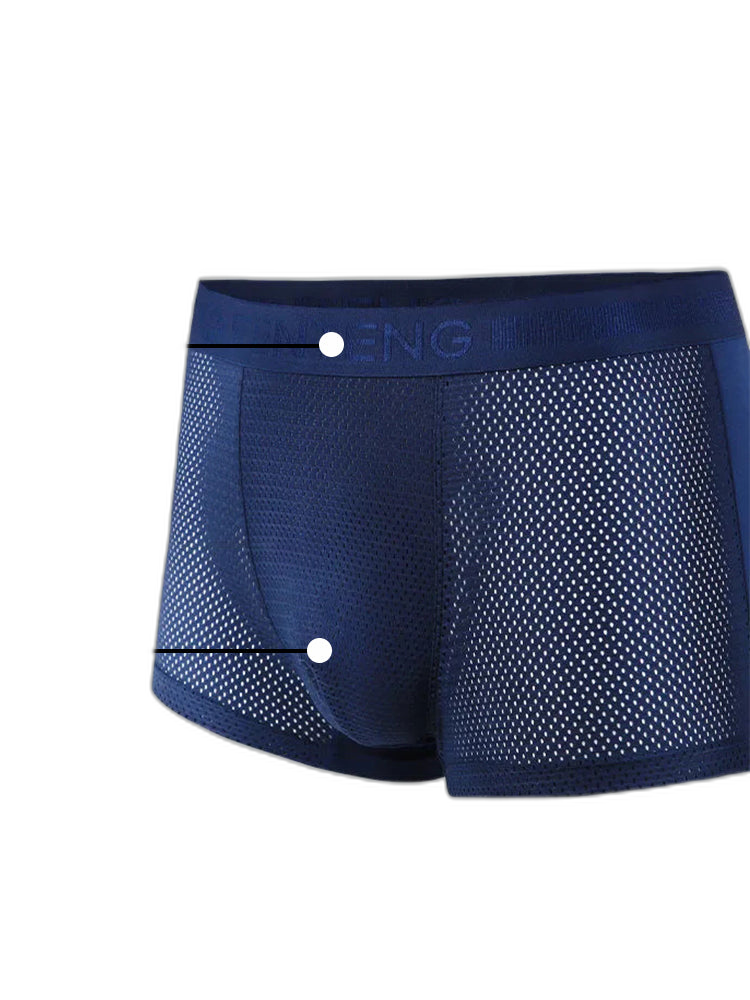 4 Pack Men’s Breathable Mesh Trunks with Antibacterial Fabric