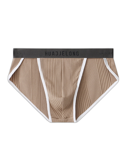 4 Pack Men's Solid Color Cotton Breathable Trendy Briefs