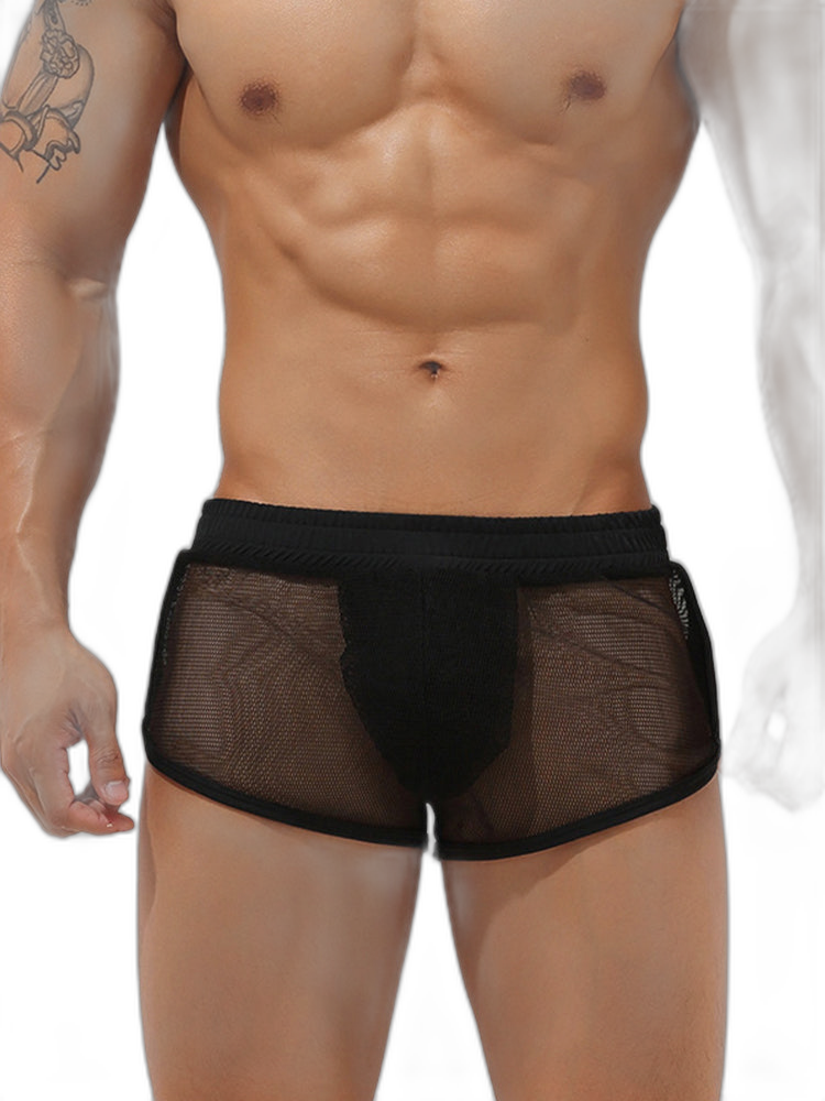 Men’s Sexy See Through Mesh Boxer Shorts