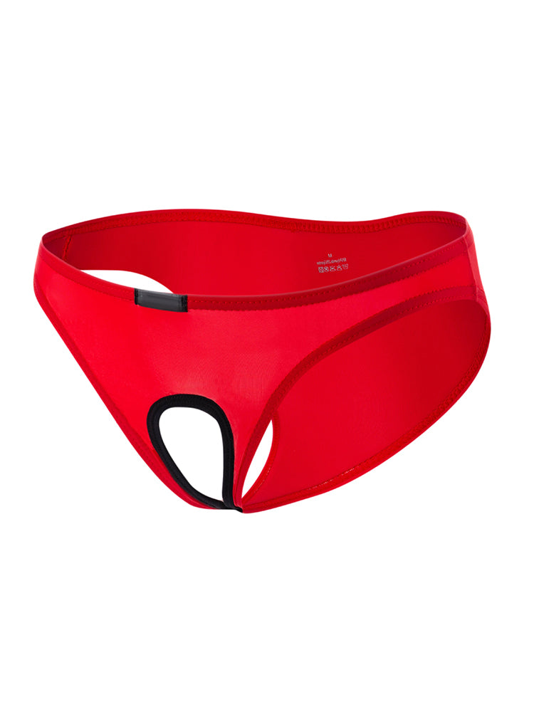 Men's Hollow Open File Ice Silk Briefs