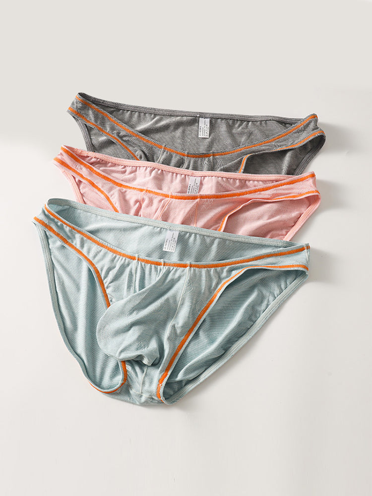 3 Pack Men's Ultra-Soft Stretch Fabric Ice Silk Briefs