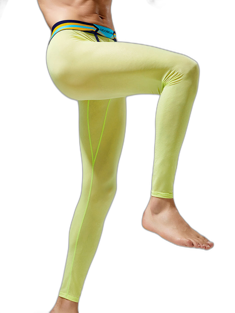 Men's Sexy Sport Long Johns With Large Pouch