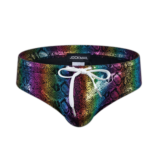 Metallic Snakeskin Bikini Brief