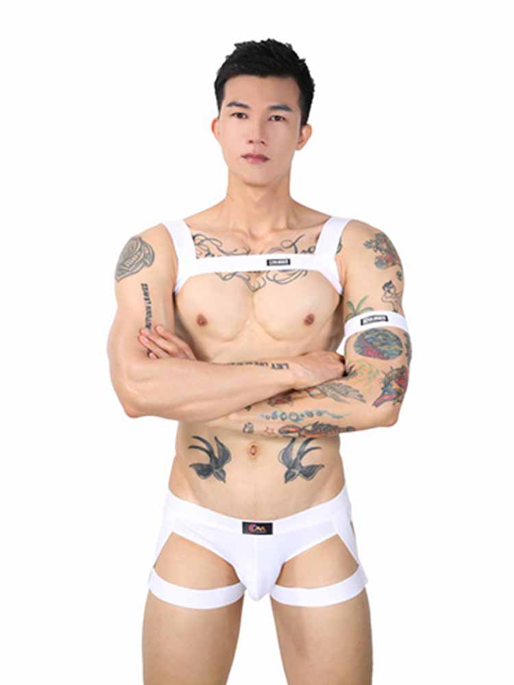 Men's Sexy Chest Strap Legging Thong Suit