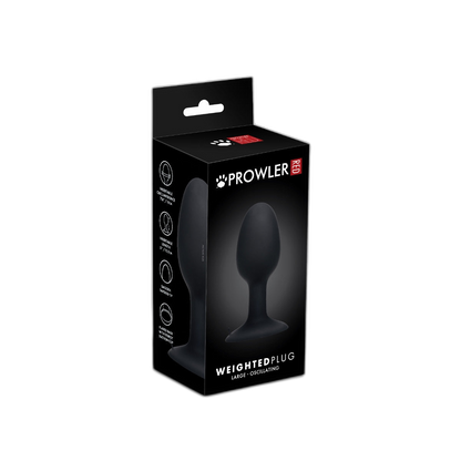 Prowler RED Weighted Butt Plug Black Large