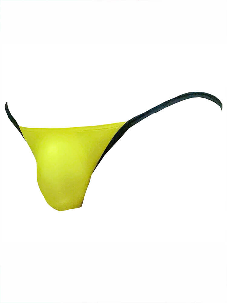 Men's Sexy Low-Rise High-Cut Solid Color Briefs
